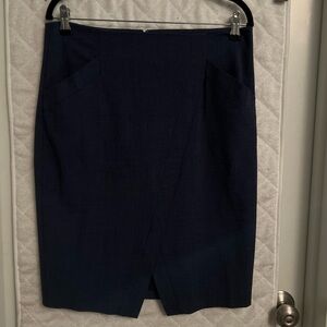 LOFT Faux Wrap Pencil Skirt with Pocket Detail